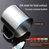 BJ 304 Stainless Steel Mug with Lid & Handle