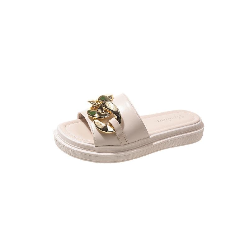 Slippers women's summer outer wear new thick bottom soft bottom temperament beach sandals trendy fashion