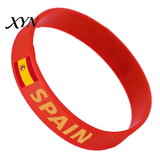 Braccialetto da Polso per Tifosi della Nazionale Calcio in Silicone, Braccialetti Regolabili con Bandiere e Chiusura a Scatto Comoda per Eventi Sportivi, Feste