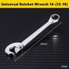 Universal 72-Tooth Ratchet Wrench Double Headed Labor Saving Adjustable Large Open End Wrench Steel High Hardness Repair Tools