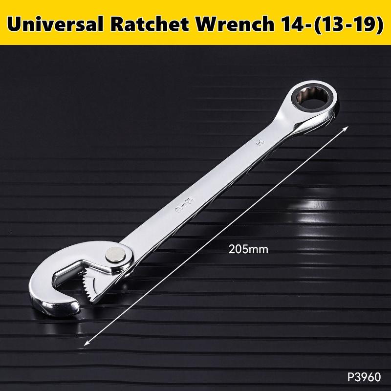 Universal 72-Tooth Ratchet Wrench Double Headed Labor Saving Adjustable Large Open End Wrench Steel High Hardness Repair Tools