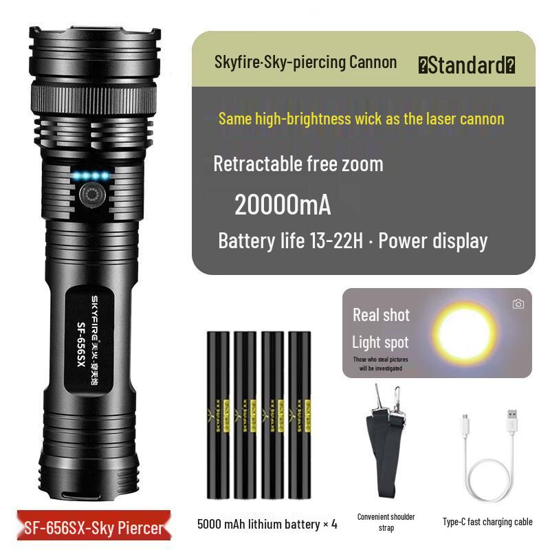 SkyFire SF-SD-656S High-Beam Zoomable Cycling Light