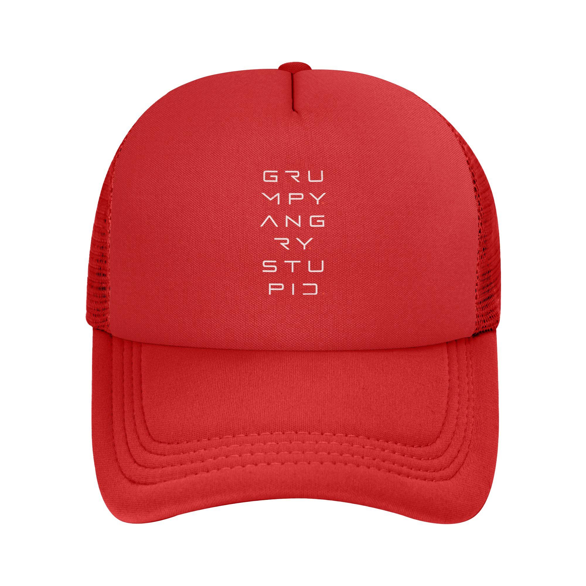 Grumpy Angry Stupid Trucker Caps Fitted Project Hail Mary Dad Hat Sun Caps Fishing Hat Adjustable Snapback Caps Baseball Caps One Size