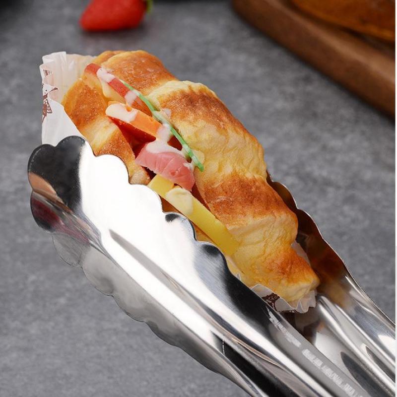 9/12/14Inch Stainless Steel Food Clip Kitchen Restaurant Baking Bread Clip Multifunctional Barbecue Clip Steak Clip
