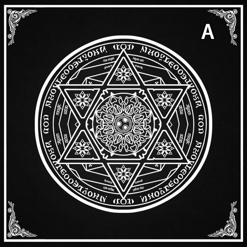 Tarot Tablecloth Divination Tarot Card Pad Pendulum Magic Pentacle Runes Cloth