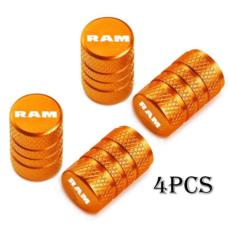 Car Wheel Tire Valve Caps Tyre Stem Covers Airdust Waterproof For Dodge Ram 1500 2500 3500 Accessories Car Styling