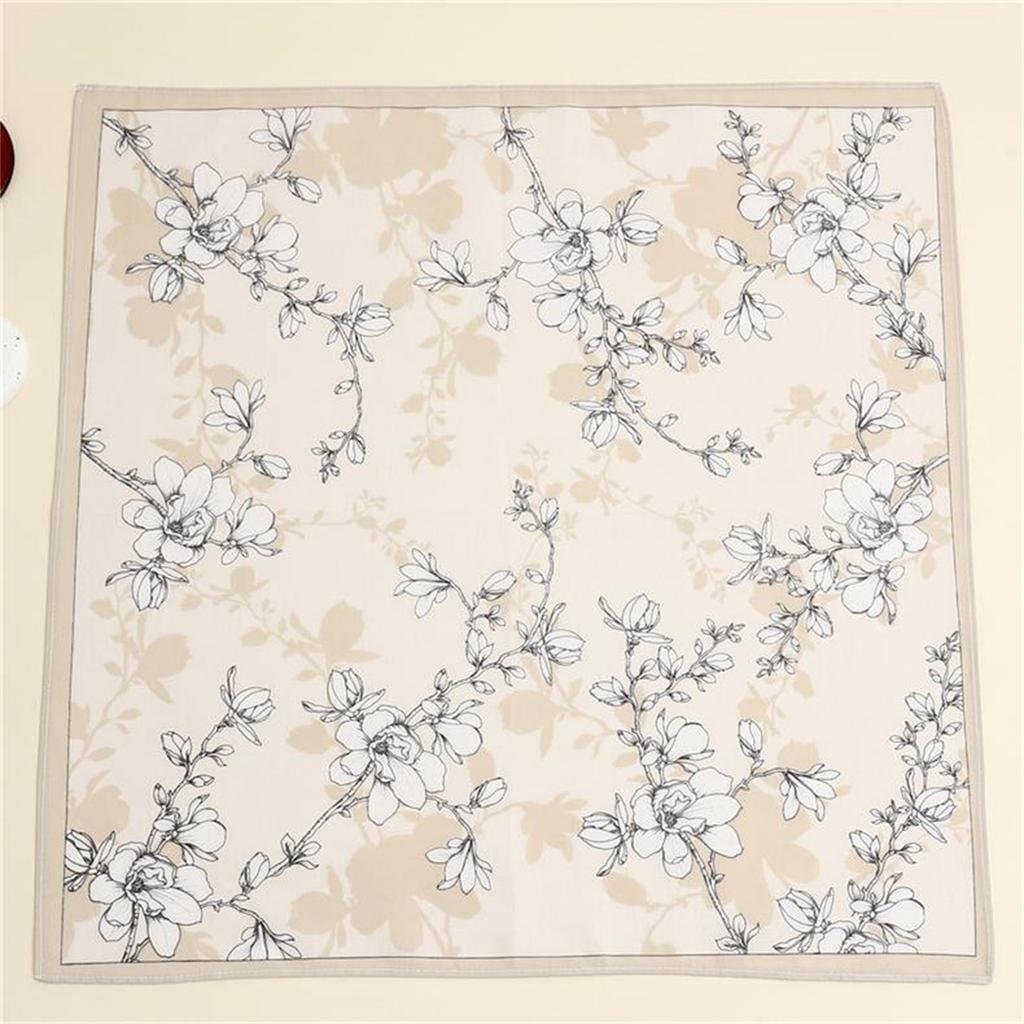 Lady Square Handkerchief Cotton Flower Women Child Print Face Hand Towel Hanky Wedding Christmas Gift