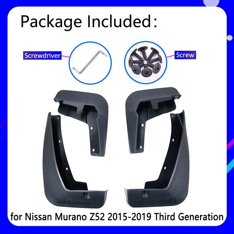 Mudguards fit for Nissan Murano Z52 2015~ 2016 2017 2018 Car Accessories Mudflap Fender Auto Replacement Parts