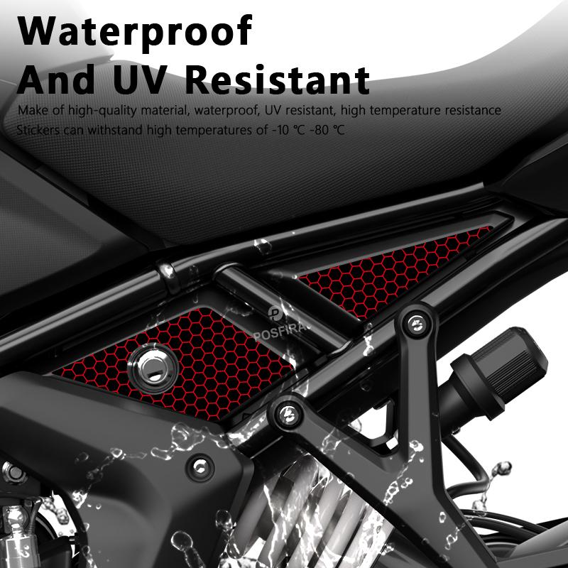 POSFIRA Motorcycle Rear Seat Panel Stickers Vinyl Decals for Triumph Tiger Sport 660 2022 2023 2024 2025 2026 Accessories