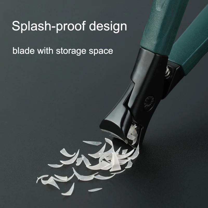 Anti-splash Nail Clipper Stainless Steel Fake Nails Cutter Trimmer Clipper Hard Thick Fake Nails Trimming Clipper Manicure Tools