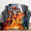 1pc Basketball Hoop Blanket, Lightweight Flannel Throw Blanket for Sofa, Bed, Travel, Camping, Living Room, Office, Couch066