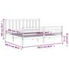 VidaXL Bed Frame with Headboard 200x200 Cm Solid Wood 3193876