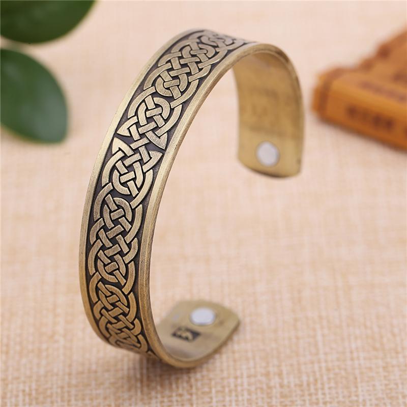 Talisman Gesundheitsarmbänder Lebensbaum Glücksknoten Runen Dreifaltigkeit Magnetische Armspangen Damen Herren Verstellbares Armband