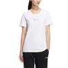 Adidas Neo Letter Print Casual Sport Breathable Short-Sleeve T-Shirt Women Tops White HS6836
