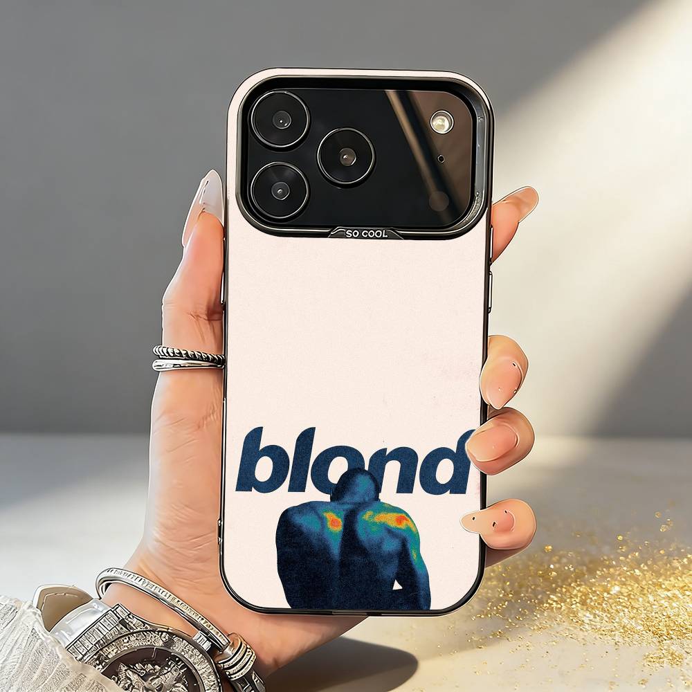 

F-Frank Ocean B-Blonde Phone Case For iPhone17 16 15 14 13 12 Pro Max Grey Black Matte Laser Metallic Aurora Funda iPhoneXSMAX