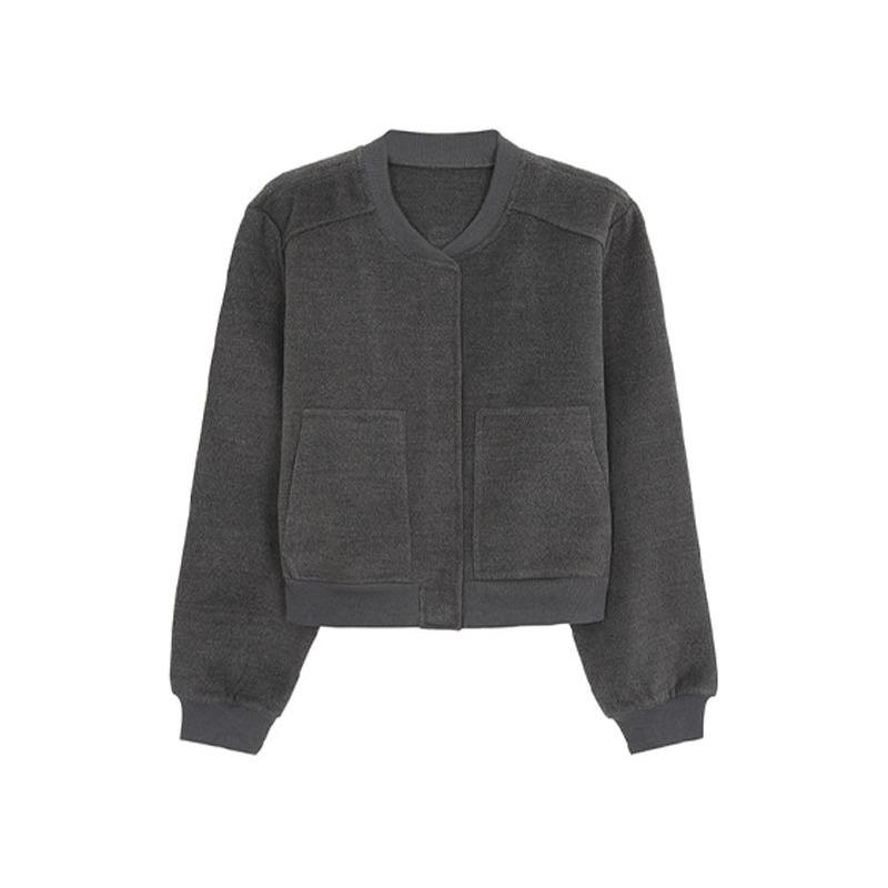 American Retro Short Hot Girl Dress High-end Design Baseball Uniform Coat for Women Autumn New All-match Gray
