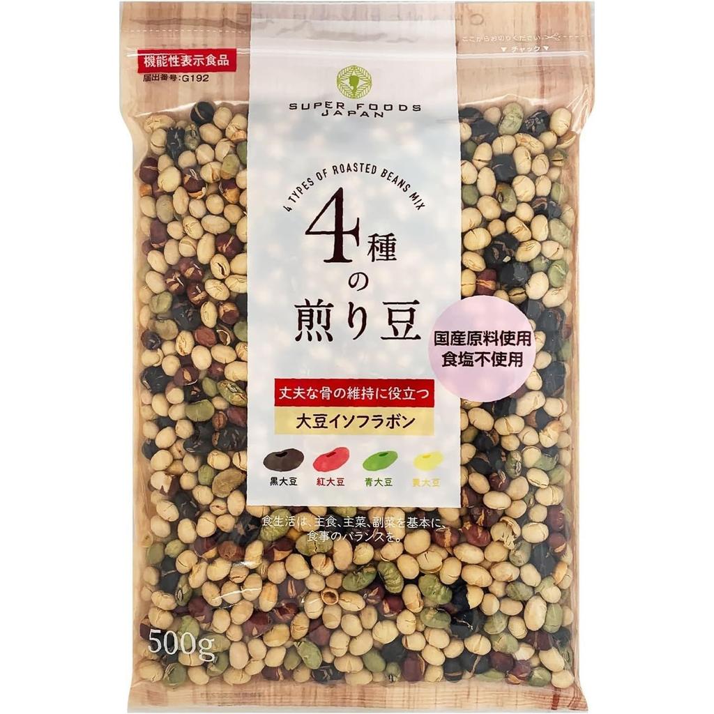 Nari 4-Variety Roasted Bean Mix 500g3 (1.5kg) Domestic Soybeans Unsalted Additive-Free Snacks Dried Beans