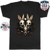 Gothic Bunny Family Portrait Graphic T-Shirt Dark Rabbit Art
