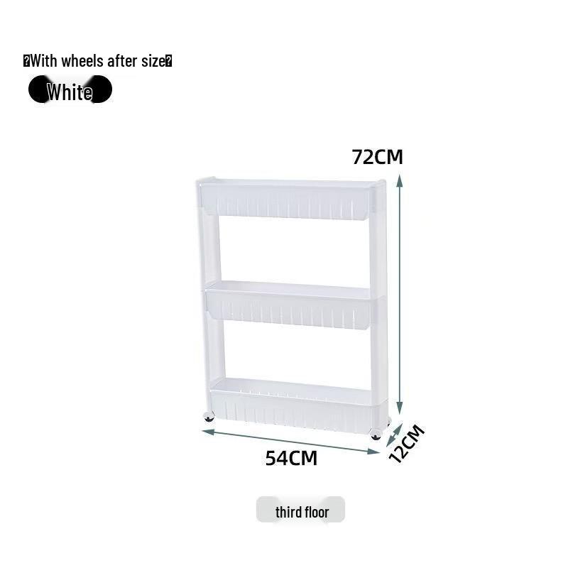 Multi-Layer Mobile Storage Rack for Dorms and Bathrooms