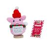 Handmade Crochet Mini Christmas Tree Decoration for Car Dashboard Ornament Features Scent Pad Holder Includes Greeting Card Festive Holiday