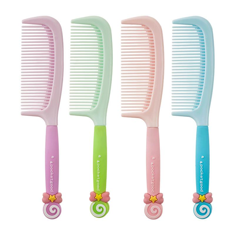 Cute Cartoon Baby Hair Brush Milk Tea Color Comb Kawaii Bear Bunny Soft Handle Resin Comb for Little Girl Hair Accessories
