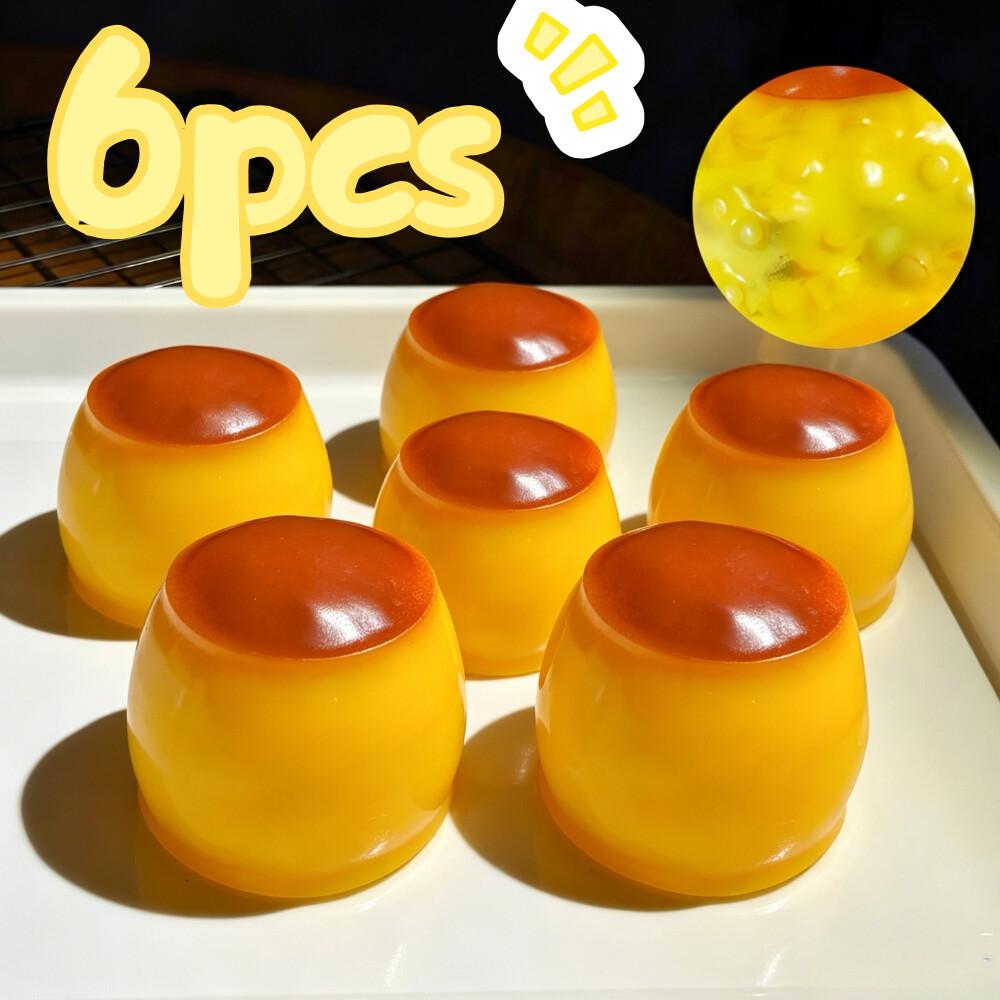 @Crunchy Food-Shaped Pudding Squeeze Ball Fidget Toys Pudding Stress Ball  Asmr Sensory Stress Relief Toys For Birthday Gift