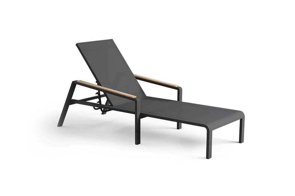 Leżak ogrodowy cordoba 76x188 zumm antracytowy homms