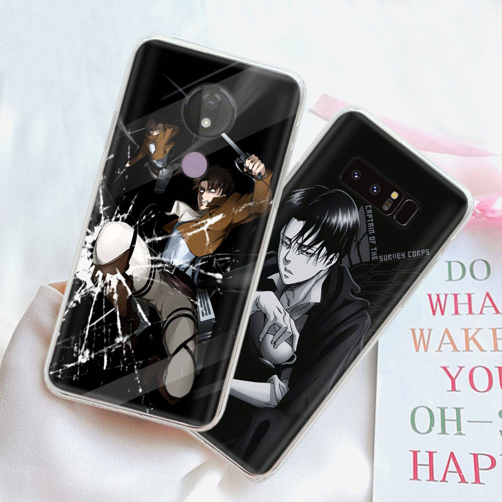JW65 Rivaille Attack On Titans Case for Samsung A04 A14 A23 M33 M53 Realme 10 9 C35 C55 VIVO Y02 X80 Infinix Hot 30 Note 11 Tecno Spark 8P Pro