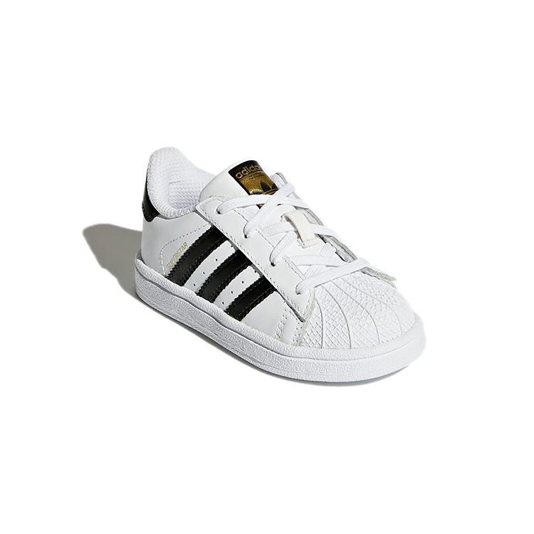 adidas Originals Superstar Abrasion Resistant Abrasion Resistant Low Top Toddler Shoes White Black Gold BB9076