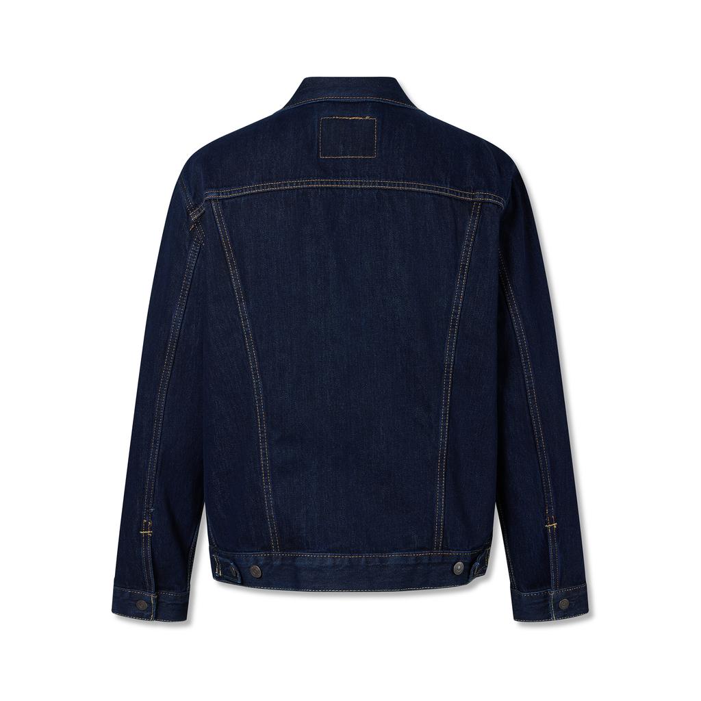 Giacca di Jeans Levis SS22 Monocolore Monopetto Unisex Capospalla Nero 72334-0134