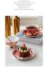 Europäische Leichte Luxus Rose Elegante Knochenporzellan Kaffeetassen - Nischen Ins Stil