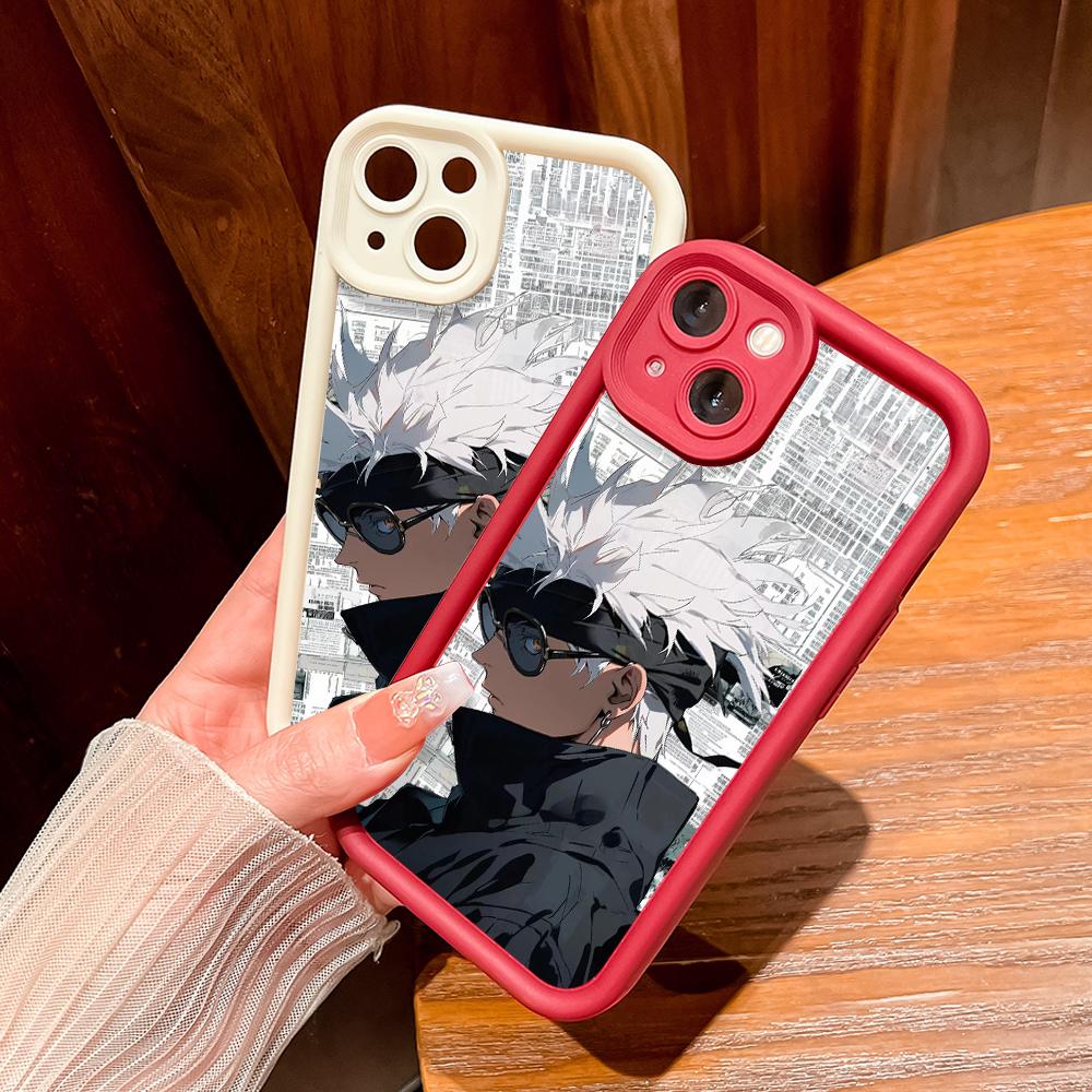 Pouzdro na telefon Jujutsu Kaisen Satoru Gojo Pattern pro iPhone Samsung Galaxy Xiaomi Redmi POCO HUAWEI Honor Nárazuvzdorný pryžový měkký pružný kryt