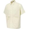 SALOMON Solid Color Polo Button Short Sleeve Shirt Men Shirts Beige C28139