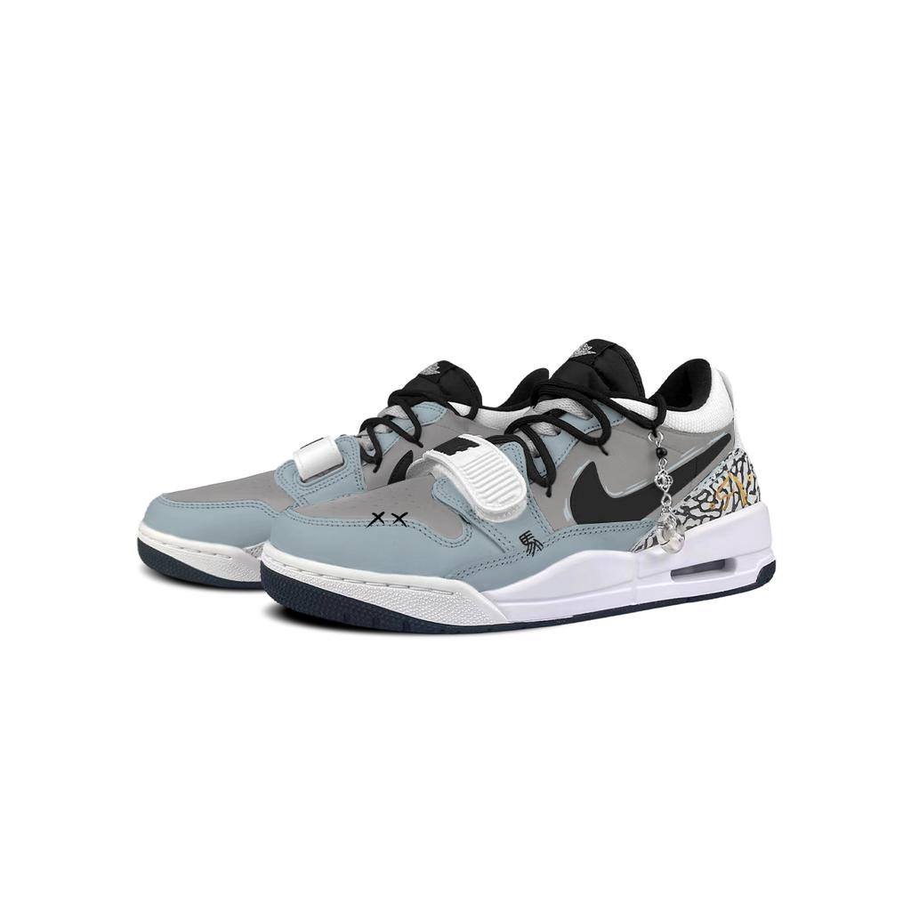 Jordan Legacy 312 Abrasion Resistant Abrasion Resistant Low top Vintage Basketball Shoes Unisex Gray CD7069-111(Team478-)