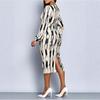 Slim-fit Long-sleeved Lace Decoration V-neck New Dress Women's Clothing