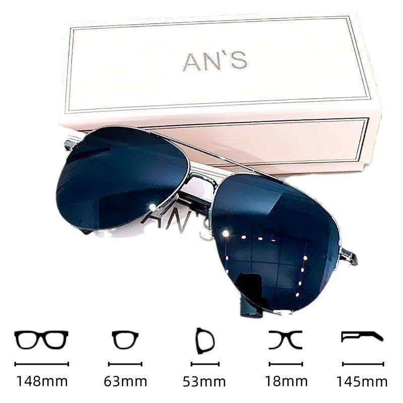 Fashionable Large Frame Pilot Sunglasses Men's Driving UV Resistant Sunglasses Women's High-end Street Photography Glasses