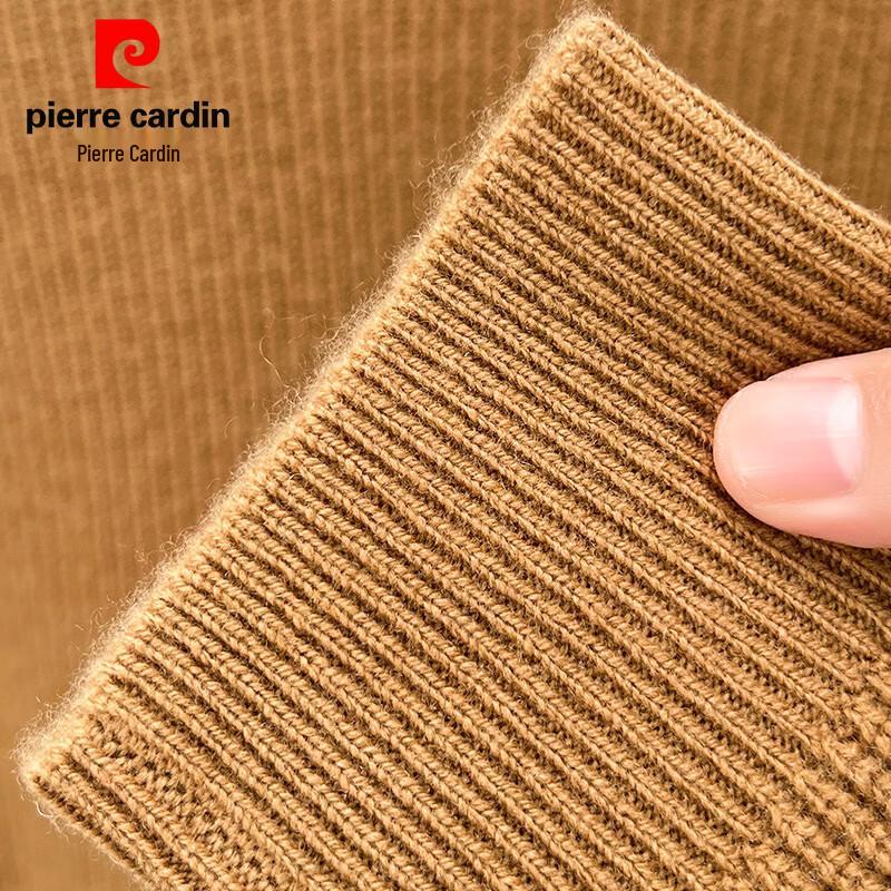 Pierre Cardin Men's 100% Wool Round Neck Chunky Knit Sweater