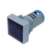 AC30-500V Voltmeter Square / Round Panel LED Digital Display Volt Meter AC 220V 22mm Opening Diameter Mini Voltage Tester Gauge