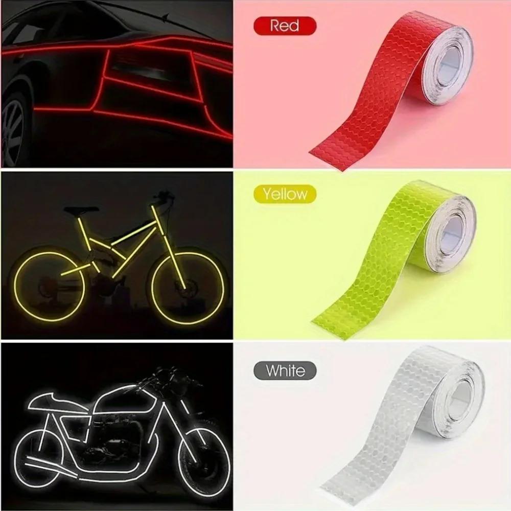 Car Reflective Tape Auto Safety Warning Sticker Reflector Protective Tape Strip Film for Trucks Auto Motorcycle Stickers