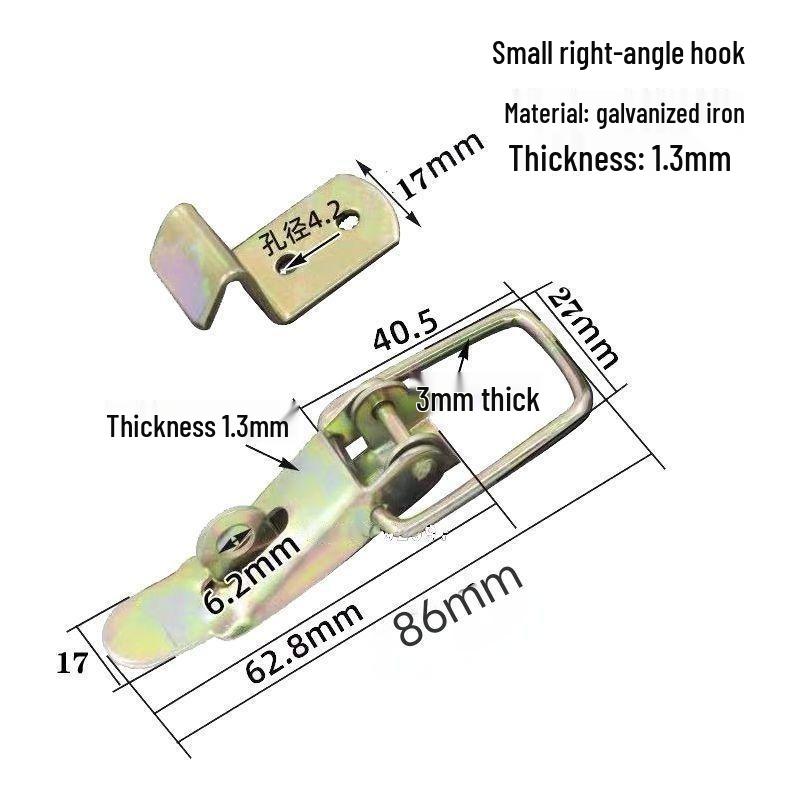 Industrial Heavy-Duty Plated Latch for Truck Bed Toolbox, Hardware, and Wood Box