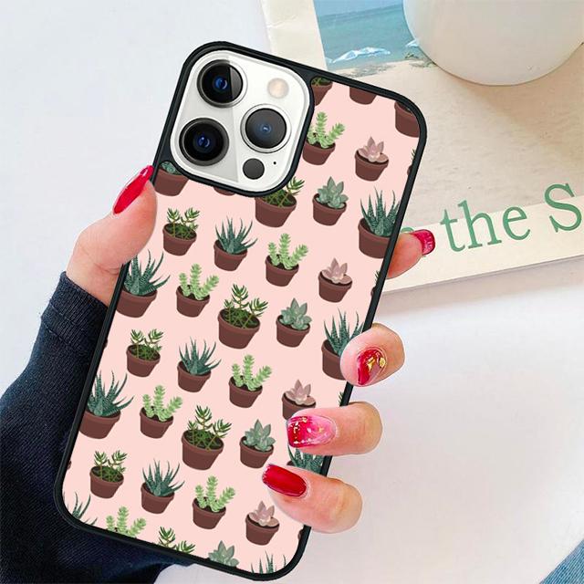 Watercolour Succulents Cacti Coque Shell For iPhone 17 Air 15 16 14 13 12 Pro Max 11 Pro Max Plus Phone Case Cover