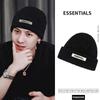 Men Fashion Knitted Hat Winter Warm Embroidery Large Head Circumference Beanie Cap