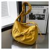 Nylon Drawstring  Crossbody Bag Large-Capacity Tote  Bag Trendy Pleated Shoulder Bag  Outdoor