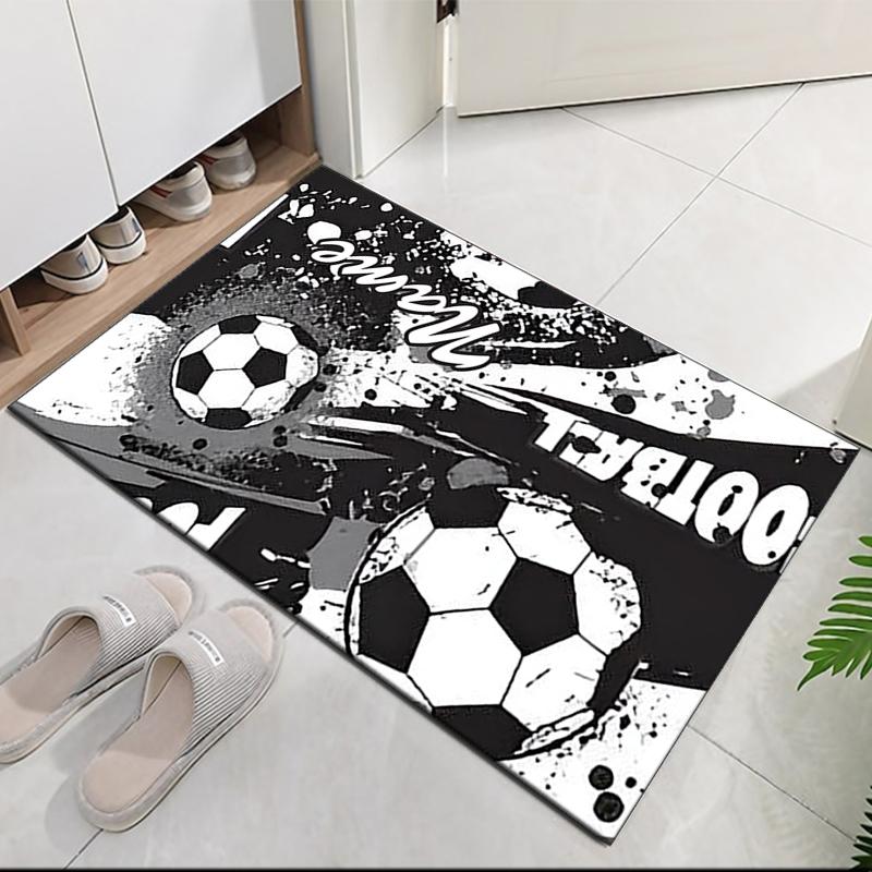 Benutzerdefinierter Fußball-Teppich mit Namen, für Bürostuhl, Wohnzimmer, Schlafzimmer, Küche, Dekor, Geschenke.