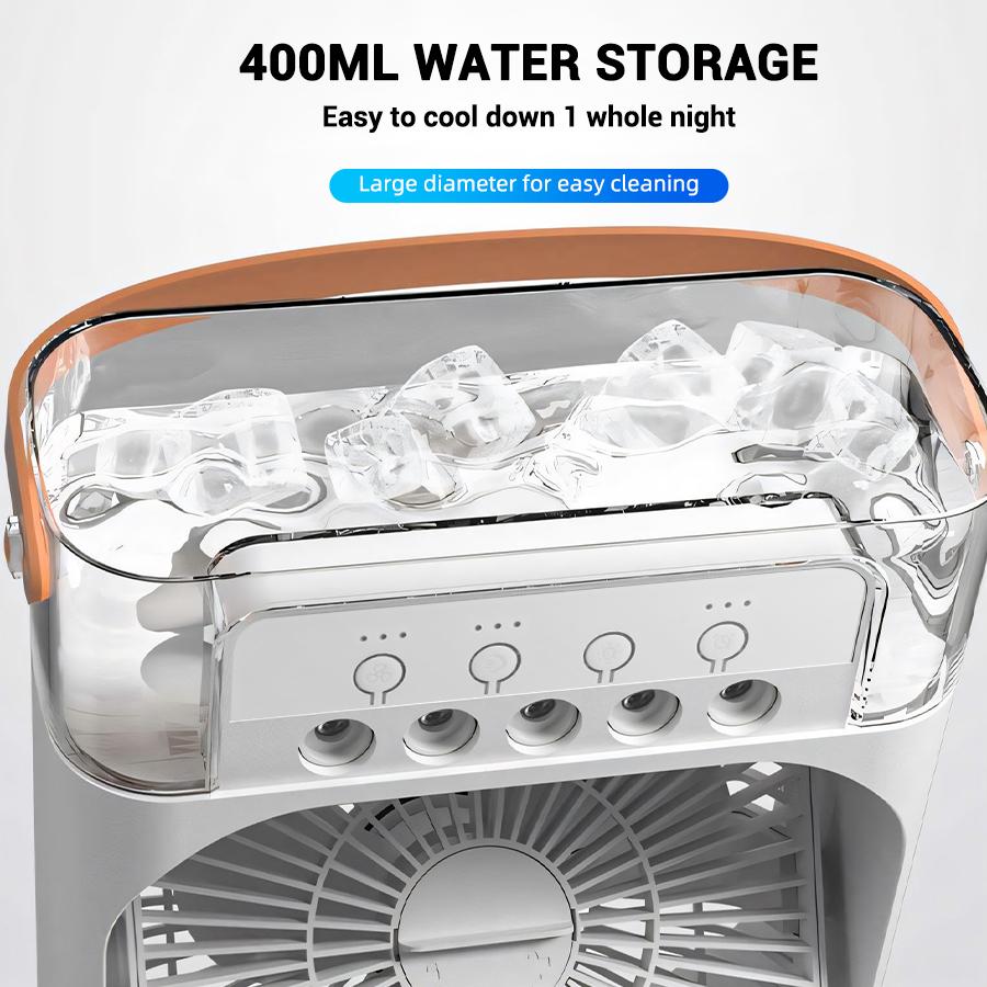Portable Humidifier Fan AIr Conditioner Household Small Air Cooler Hydrocooling Portable Air Adjustment For Office 3 Speed Fan