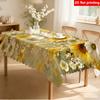 1pc 1pcs Vintage Farmhouse Tablecloth Suitable for Dinner Parties, Thanksgiving, Indoor/Outdoor Use - Sunflower Daisy Sea with Blooms, Square & Rectan