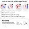 Women's Rave Festival UV Neon Body Face Temporary Tattoos Waterproof Fluorescence Fluorescent Fluorescent Tattoo Stickers 20