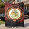 1pc Hogwarts Railways Coat of Arms Crest Outdoor Flannel Throw Blanket All Season Soft Warmth,Home Decor 1031253