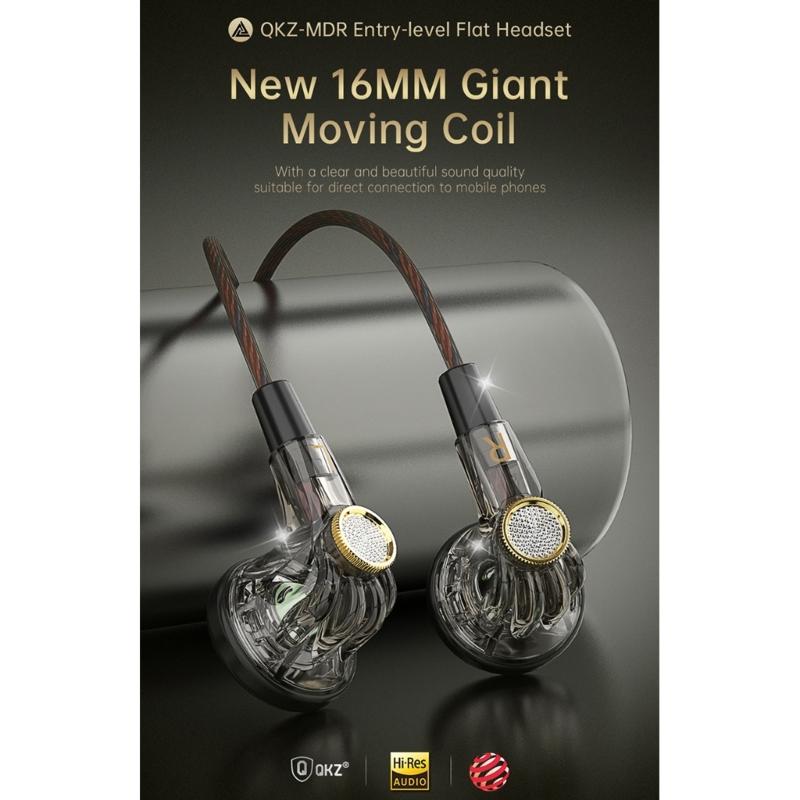 QKZ DM1 Earbuds Wired Earphones with Noise Cancellation and Built in Microphone for Gaming and Music