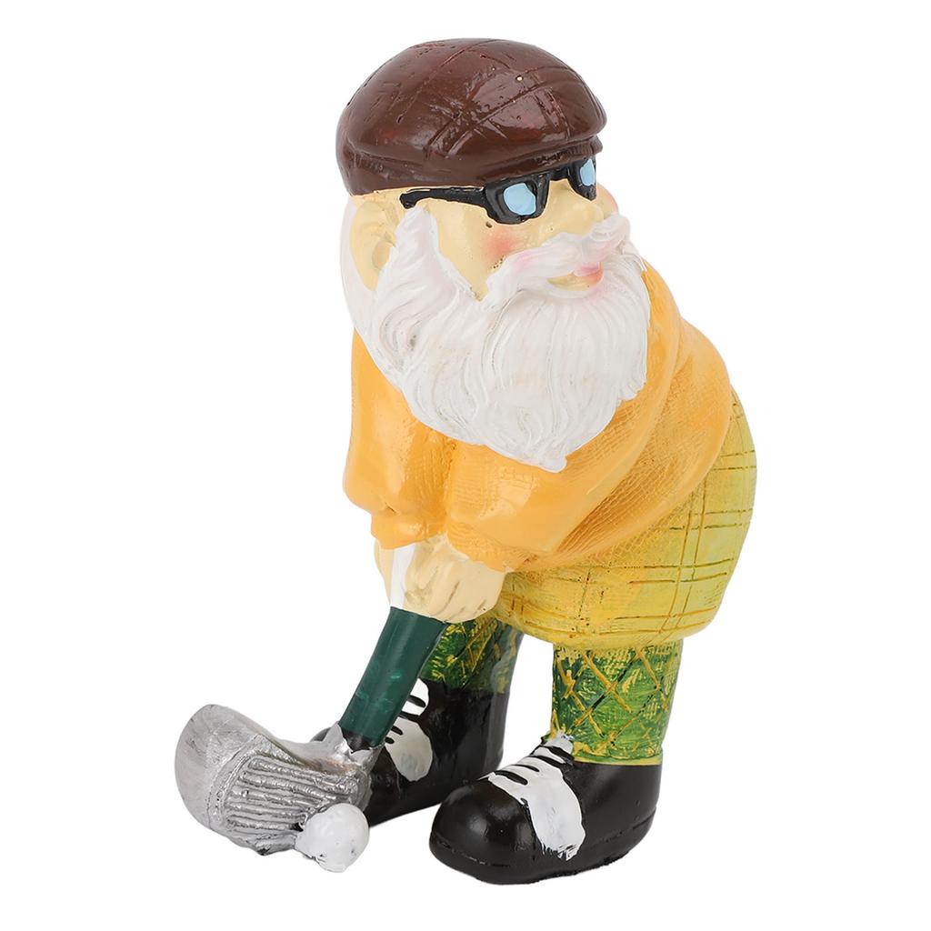 Garden Gnome Ornament Cute Vintage Resin Gnome Statue for Outdoor Yard Decoration